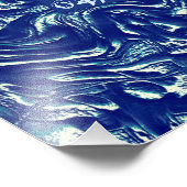 Pas het kattevoer van de lijst op donkerblauwe tex foto afdruk (Hoek)