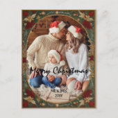 Pas het Kerst lijst aan met uw foto Briefkaart (Voorkant)