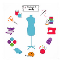 Pas het label "Naaien is goed" aan