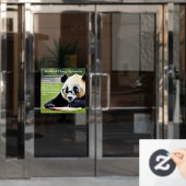 Pas het Lezen Panda Optometry Kantoor Frontdoorn a Raamsticker (Kantoordeur)