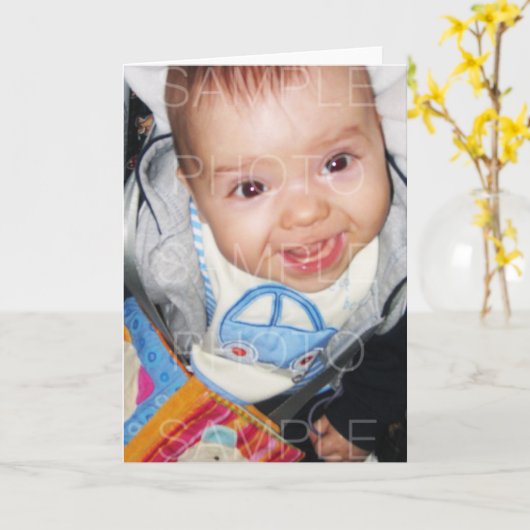 Pas het met Uw foto aan Kaart (Gele Bloem)