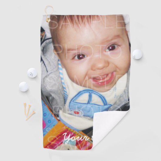 Pas het met Uw foto en tekst aan Golfhanddoek (Insitu)