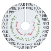 Pas het met Uw foto en tekstboomrand aan Kerstboom Rok (Voorkant)