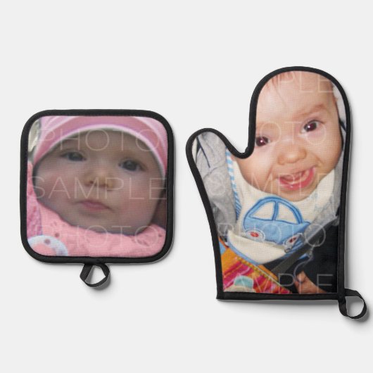 Pas het met Uw foto's aan Ovenwant & Pannenlap Set (Voorkant)