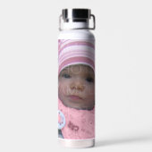 Pas het met Uw twee fotocollage aan Waterfles (Achterkant)