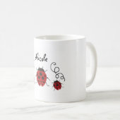 Pas het Moderne Rode Ladybug aan Koffiemok (Voorkant rechts)