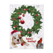 Pas het Nieuwe Bulldog Puppy Kerstversie 2 aan