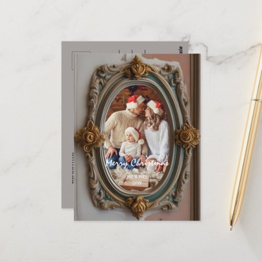 Pas het oude lijst aan met uw foto briefkaart (Voorkant / Achterkant in situ)