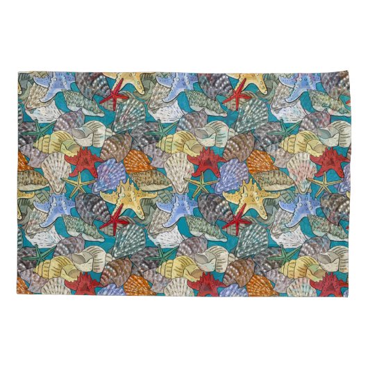 Pas het Patroon Good Night van Shell van het Zee v Kussensloop (Achterkant)