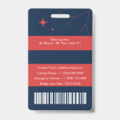 Pas het personeels-ID van de onderneming aan Badge (Achterkant)