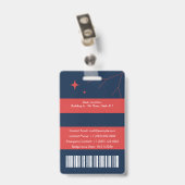 Pas het personeels-ID van de onderneming aan Badge (Achterkant met clip)