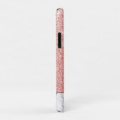 Pas het Roos Gold Faux Glitter Marble aan Case-Mate iPhone Case (Achterkant/rechts)