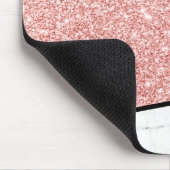 Pas het Roos Gold Faux Glitter Marble aan Muismat (Hoek)