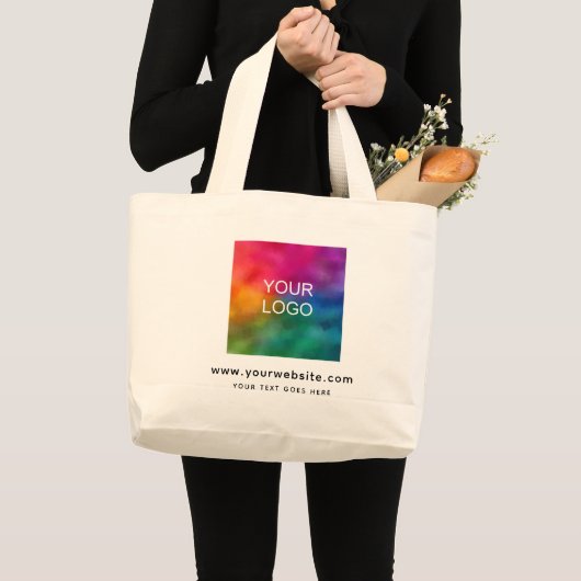Pas hier uploaden toe toevoegen Logo Website bedri Grote Tote Bag (Voorkant (product))