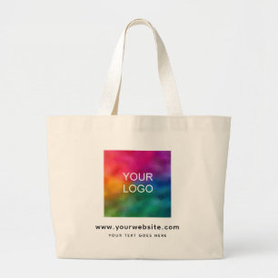 Pas hier uploaden toe toevoegen Logo Website bedri Grote Tote Bag