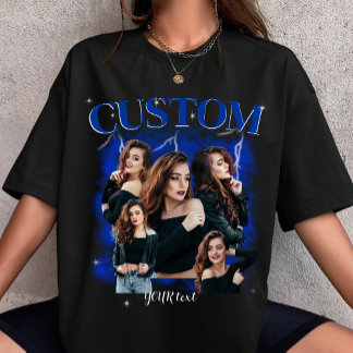 Pas hier uw eigen bootleg 90s rap t-shirt foto aan
