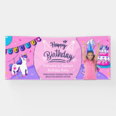 Pas hispanic meisje foto verjaardagsfeestje spandoek (Horizontaal)