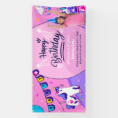 Pas hispanic meisje foto verjaardagsfeestje spandoek (Verticaal)