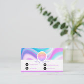 Pas holografisch hologram visitekaartje aan (Staand voorkant)