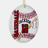 Pas ⚾ honkbal aan keramisch ornament (Rechts)