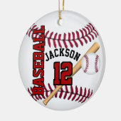 Pas ⚾ honkbal aan keramisch ornament (Links)