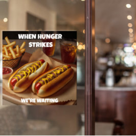 Pas Hotdogs de Drink van het Restaurant Advert aan Poster