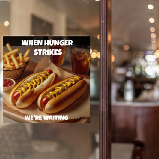 Pas Hotdogs de Drink van het Restaurant Advert aan Poster