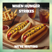 Pas Hotdogs de Drink van het Restaurant Advert aan Raamsticker (Vel 3)