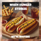 Pas Hotdogs de Drink van het Restaurant Advert aan Raamsticker (Vel 2)