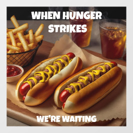 Pas Hotdogs de Drink van het Restaurant Advert aan Raamsticker