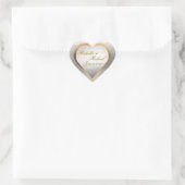 Pas huwelijksuitnodiging Goud Zilver Hart aan Hart Sticker (Tas)
