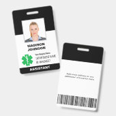 Pas ID-badge aan – Personeelsfoto, Logo, Barcode Badge (Voor- en achterkant)