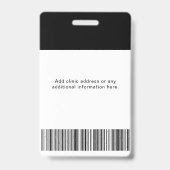 Pas ID-badge aan – Personeelsfoto, Logo, Barcode Badge (Achterkant)