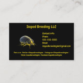 Pas Isopod Animal Black en Yellow aan Visitekaartje (Voorkant)