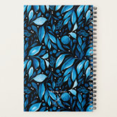 Pas jaar 2026 zwart/blauw botanisch planner aan (Achterkant)