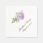 Pas je bruiloft Napkins Lavender-Roos aan Servet (Voorkant)