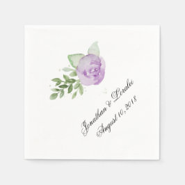 Pas je bruiloft Napkins Lavender-Roos aan Servet