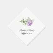 Pas je bruiloft Napkins Lavender-Roos aan Servet (Hoek)