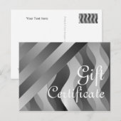 Pas je cadeaubon aan met tekst en achtergrondinfor briefkaart (Voorkant / Achterkant)