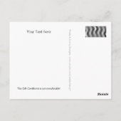 Pas je cadeaubon aan met tekst en achtergrondinfor briefkaart (Achterkant)