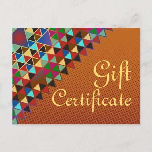 Pas je cadeaubon aan met tekst en achtergrondinfor briefkaart (Voorkant)