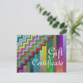 Pas je cadeaubon aan met tekst en achtergrondinfor briefkaart (Staand voorkant)