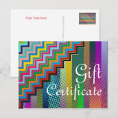 Pas je cadeaubon aan met tekst en achtergrondinfor briefkaart (Voorkant / Achterkant)