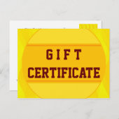 Pas je cadeaubon aan met tekst en achtergrondinfor briefkaart (Voorkant / Achterkant)