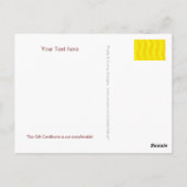 Pas je cadeaubon aan met tekst en achtergrondinfor briefkaart (Achterkant)