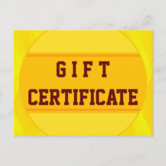 Pas je cadeaubon aan met tekst en achtergrondinfor briefkaart (Voorkant)