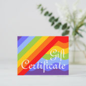 Pas je cadeaubon aan met tekst en achtergrondinfor briefkaart (Staand voorkant)