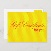 Pas je cadeaubon aan met tekst en achtergrondinfor briefkaart (Voorkant / Achterkant)