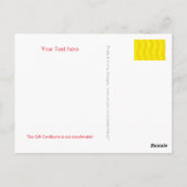 Pas je cadeaubon aan met tekst en achtergrondinfor briefkaart (Achterkant)