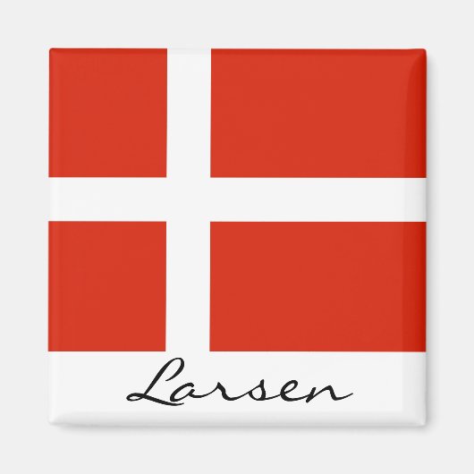 Pas je Dannebrog aan! Magneet (Voorkant)